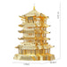 3d Metal Puzzles For Adult Kids Yellow Crane Tower Diy