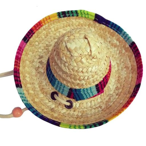 Mexican Sombrero Colorful Brim Sun Hat For Dog Birthday