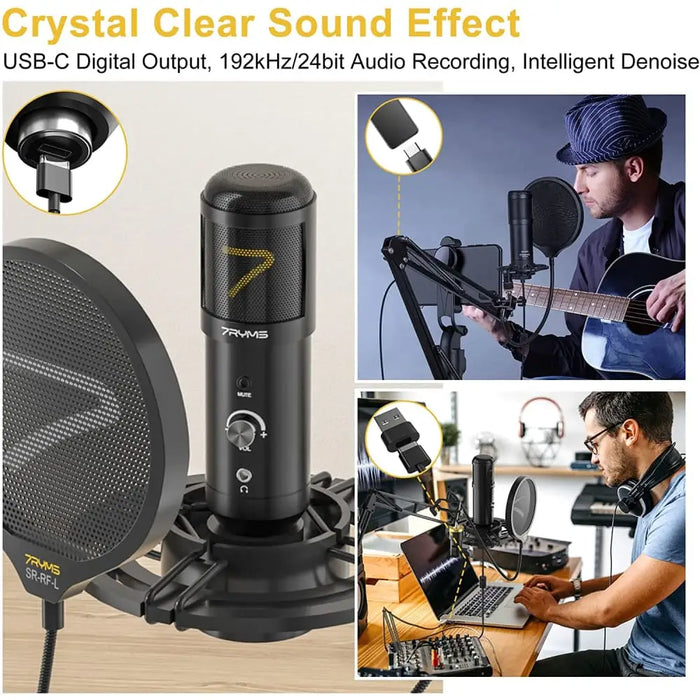 Usb Microphone 7ryms Sr-au01-k1 Professional Condenser Kit