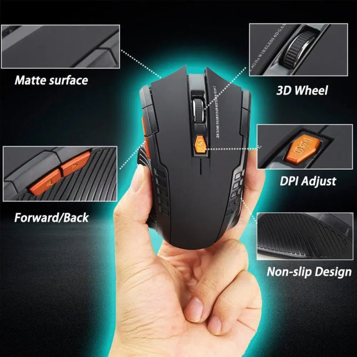 Mini 2.4ghz Wireless Portable 2000 Dpi Usb Optical Gaming