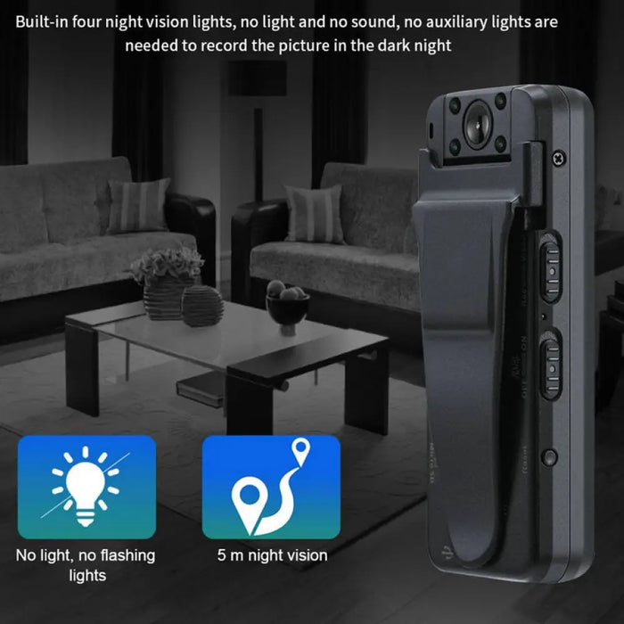 Mini A8 Body Worn Wifi Hd Dvr 180 Degree Night Vision Motion