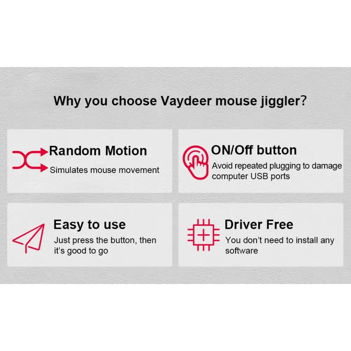 Mini Mouse Jiggler Usb Mover Supports Multi-track Simulate