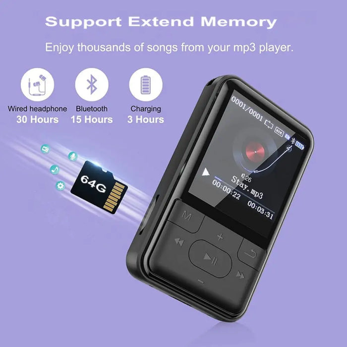 Mini Mp3 Mp4 Music Player Support 32gb 64g Tf Card Classic