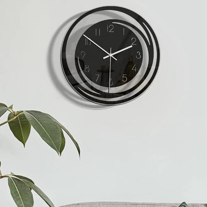 Vibe Geeks Minimalist Creative Acrylic Wall Clock-battery