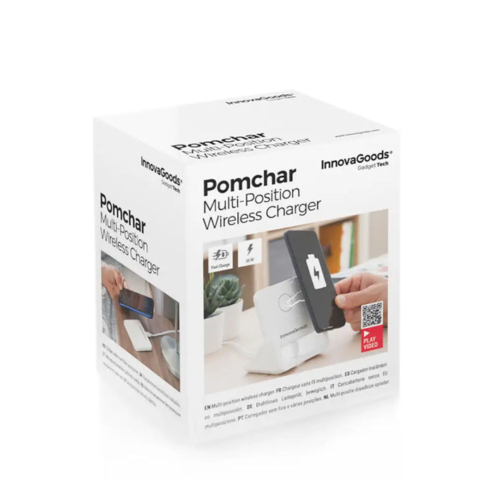 Multi-position Wireless Charger With Support Base Pomchar