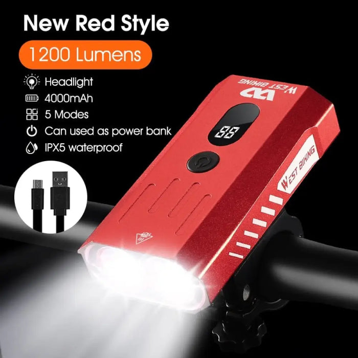 Multifunctional Usb Rechargeable Waterproof Bicycle Light