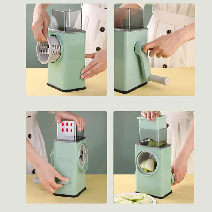 Vibe Geeks Multifunctional Rotary Hand Cranking Vegetable