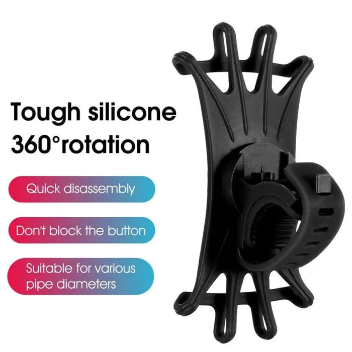 Multifunctional Tough Silicone Bicycle Phone Holder