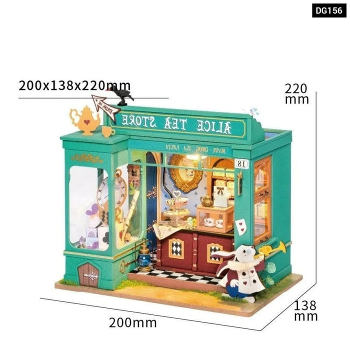 Diy Mystery Archives Bureau Decorative Ornament Kids Adult Miniature Fantasy Magic Doll House Wooden Kit Toy