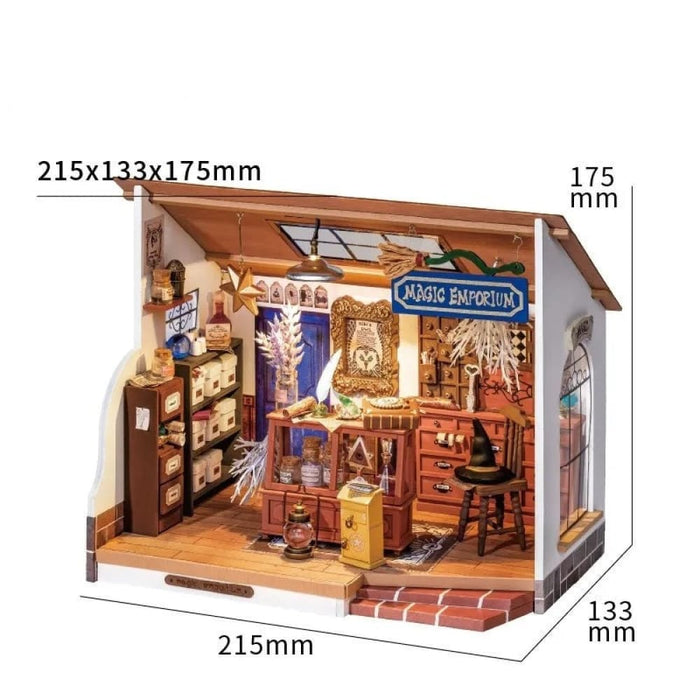 Diy Mystery Archives Bureau Decorative Ornament Kids Adult Miniature Fantasy Magic Doll House Wooden Kit Toy