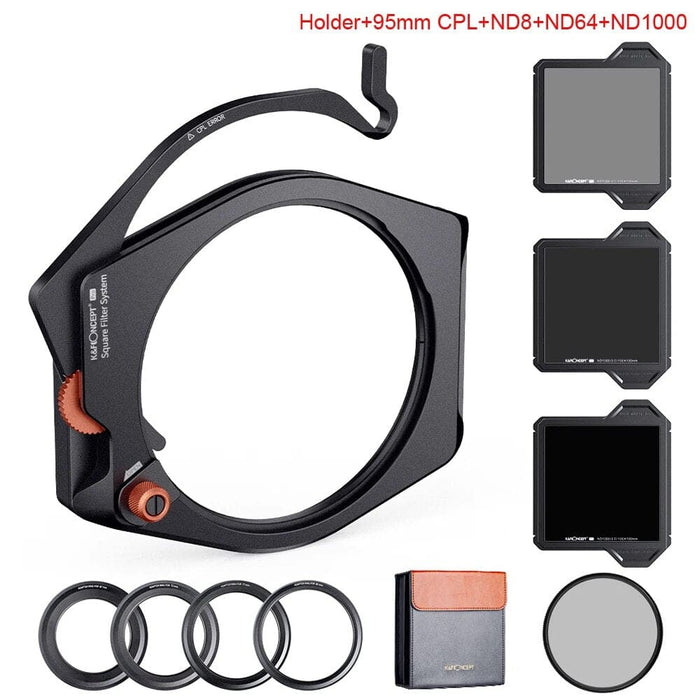 Nano X-PRO Rechteckfilter Set Square Filter Kit With 95mm CPL Filter+ND8 ND64 ND1000+Adapte Ring 67mm 72mm 77mm 82mm