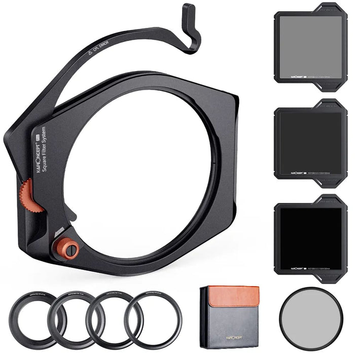 Nano X-PRO Rechteckfilter Set Square Filter Kit With 95mm CPL Filter+ND8 ND64 ND1000+Adapte Ring 67mm 72mm 77mm 82mm