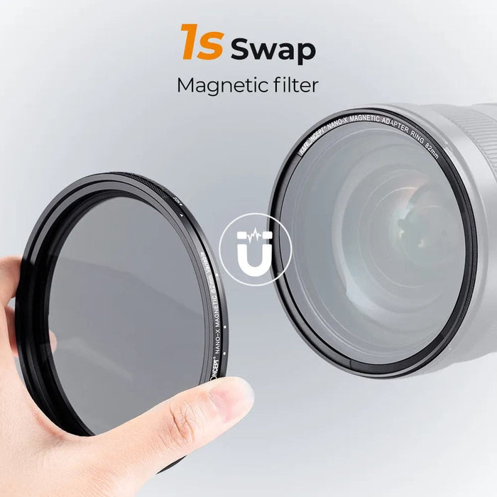 Nano-X Series Magnetic Variable ND2-ND32 Lens Filters 28 Multi-Layer Coatings Neutral Density 49 52 58 67 72 77 82mm