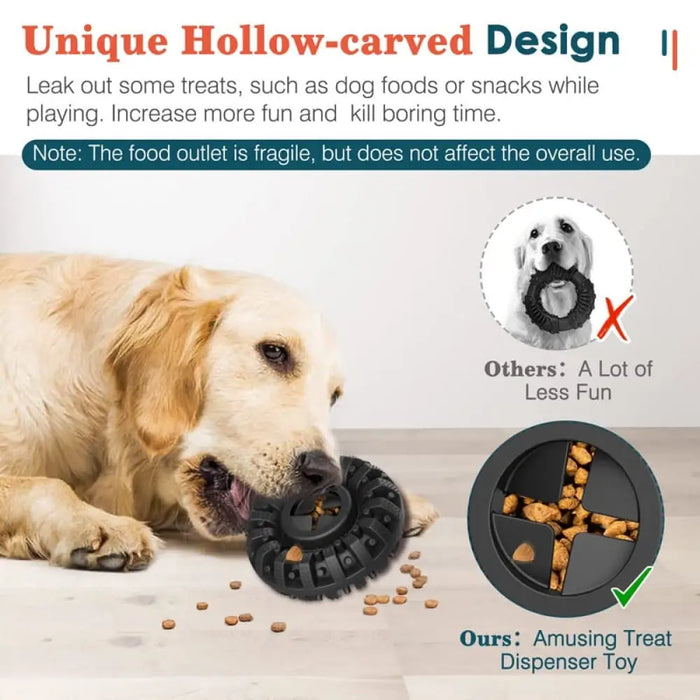 Natural Rubber Treat Dispenser Dog Chew Toy For Aggressive