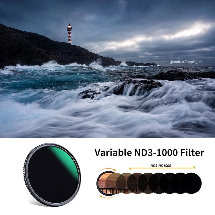 ND3-ND1000 Variable ND Filter Multi Coated Adjustable Neutral Density Camera Lens Filter 49mm 52mm 67mm 77mm 82mm