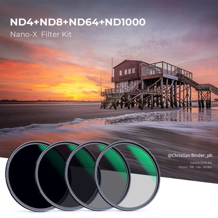 ND4 ND8 ND64 ND1000 Filter kits Camera Lens Neutral Density with Filter Pouch 49mm 52mm 58mm 67mm 72mm 77mm 82mm