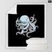 Octopus Sherpa Throw Blanket 3d Printed Dolphin Crab Winter