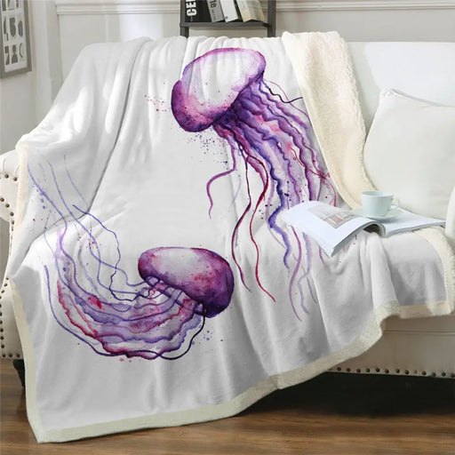 Orcinus Orca Blankets For Bed Watercolor Custom Blanket