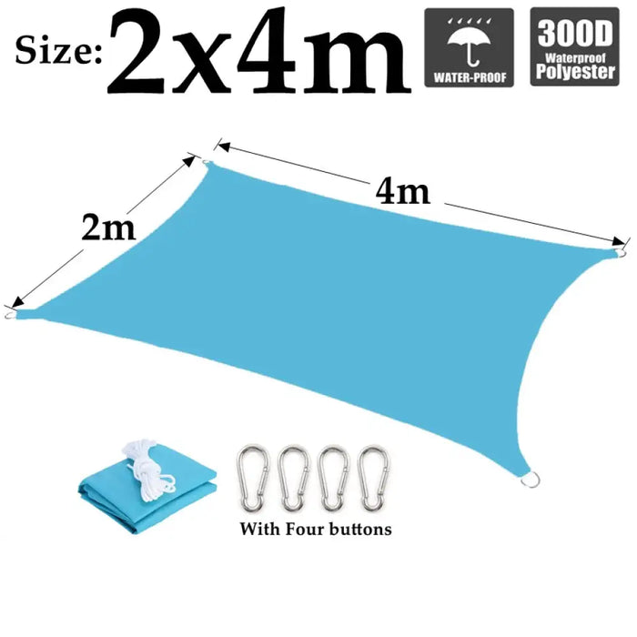 Outdoor 300d Lake Blue Polyester Tarpaulin Cover Garden