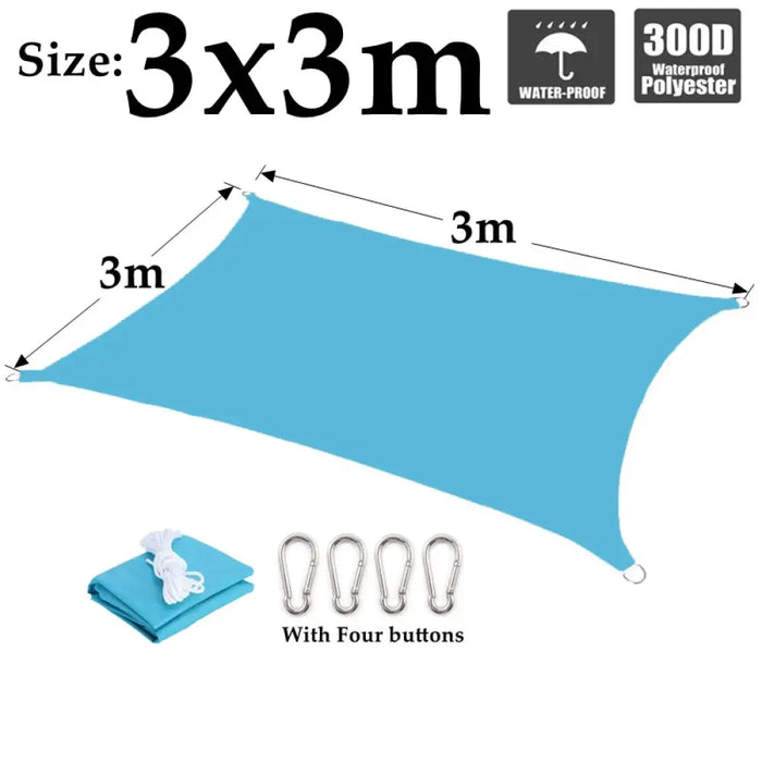 Outdoor 300d Lake Blue Polyester Tarpaulin Cover Garden