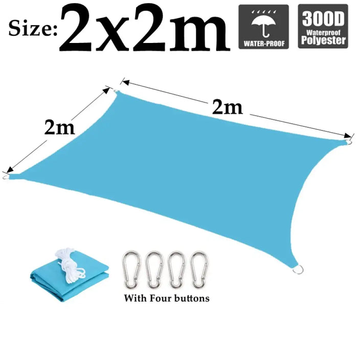 Outdoor 300d Lake Blue Polyester Tarpaulin Cover Garden