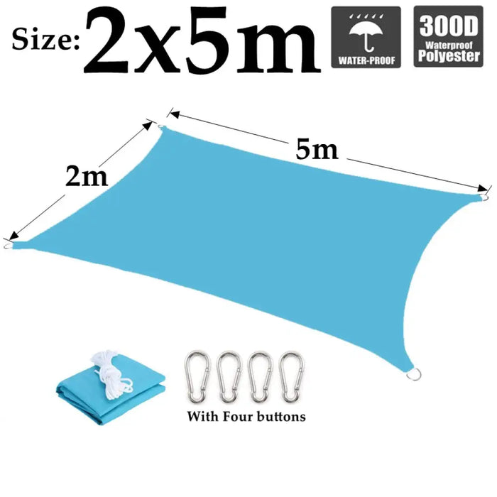 Outdoor 300d Lake Blue Polyester Tarpaulin Cover Garden