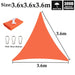 Outdoor Awnings Orange Polyester Waterproof Sun Sail Canvas