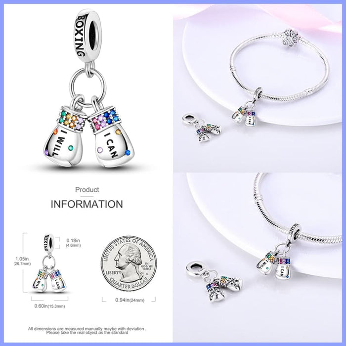 Fit Pandora 925 Original Bracelet 925 Sterling Silver Shining Colourful Zircon Heart Charms Beads Exquisite DIY Jewelry