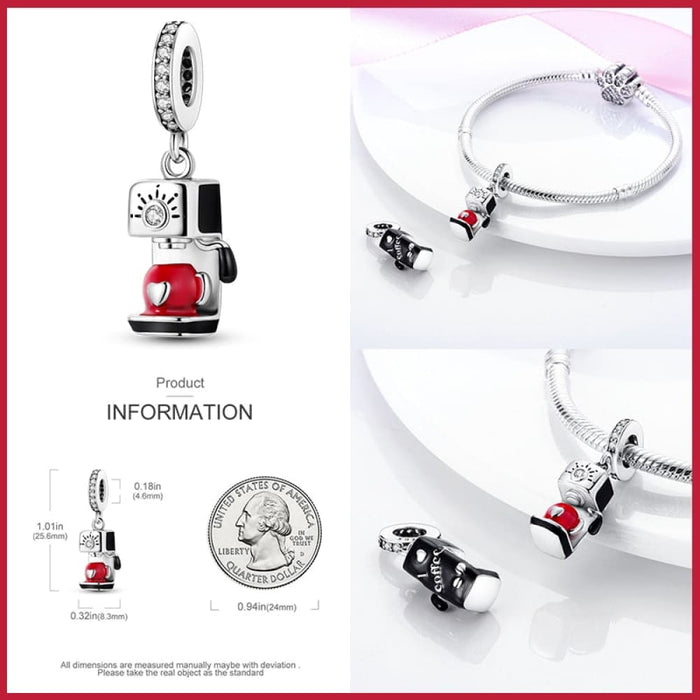 Fit Pandora 925 Original Bracelets 925 Sterling Silver Lipstick High-heeled Shoes Charms Beads Fine Anniversary Jewelry