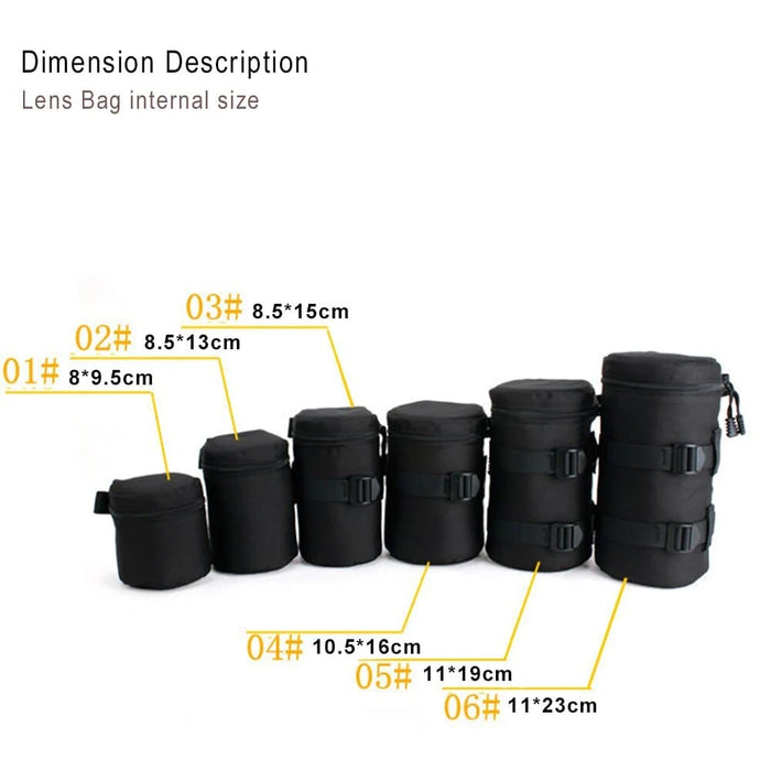 Photographic Accessory DSLR Camera Lens Bag Lens Pouches waterproof Nylon Lens case For Canon Nikon Sony Lenses Protector