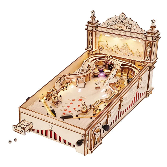 3D Pinball For Kid Adults Family Party Machine Vintage Style Popular Game Smooth Assembly 3D Wooden Puzzles