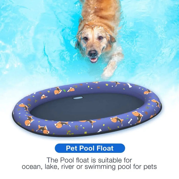 Portable Durable Fabric Inflatable Dog Swimming Float Raft