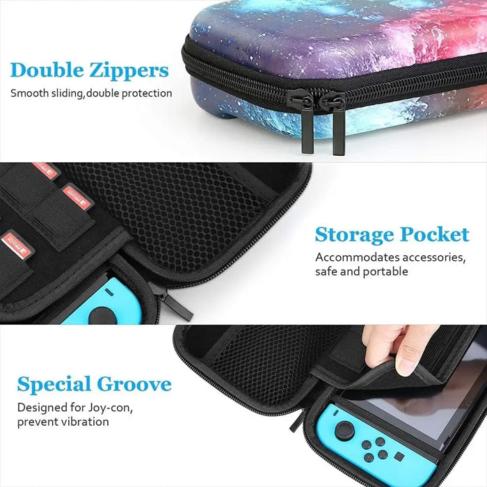 Portable Pu Gradient Carrying Case For Nintendo Switch Oled