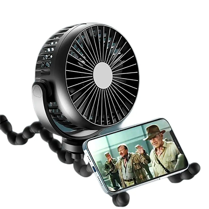 Portable Handheld Mini Stroller Fan With Flexible Tripod -