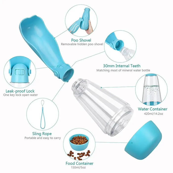 Portable Lightweight Dog Water Food Storage Bottle For