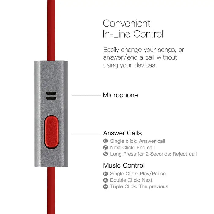 Portable Noise Isolating 3.5mm Universal In-ear Wired