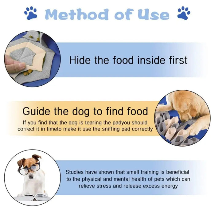 Portable Non-slip Feeding Snuffle Puzzle Mat For Dog Traning