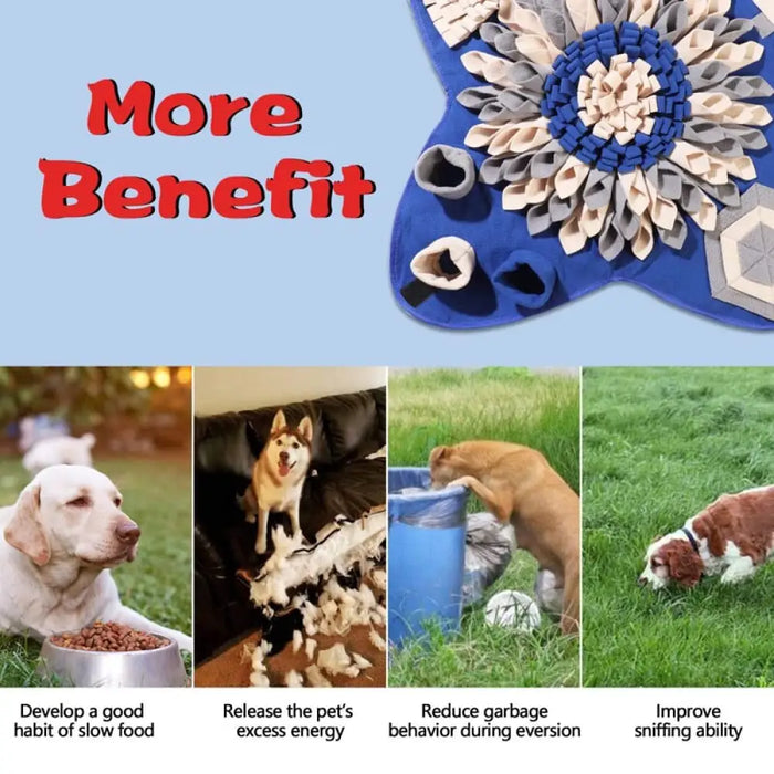 Portable Non-slip Feeding Snuffle Puzzle Mat For Dog Traning