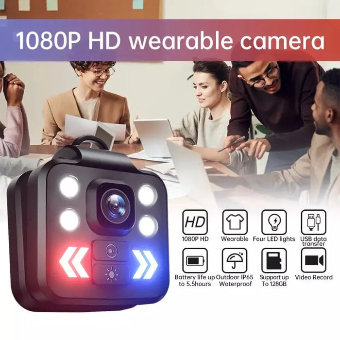 W8 Portable Waterproof Wearable 1080p Night Vision Action