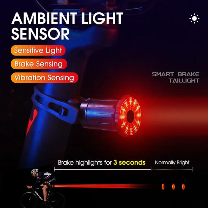 Usb Powered Waterproof Smart Brake Taillight