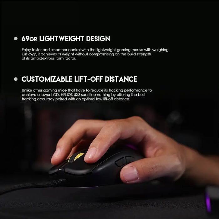 Ux3 Profession Gaming Mouse Pixart 3389 16000dpi 1000hz Rgb