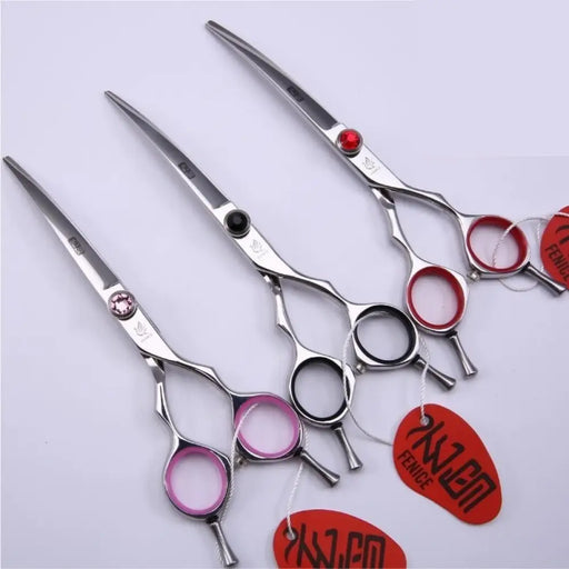 Professional 5.5 Inch 6 Curved Pet Dog Scissors Small Animal
