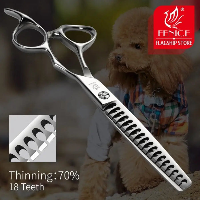 Professional 6.5 Inch Fish Bone Pet Thinning Scissors