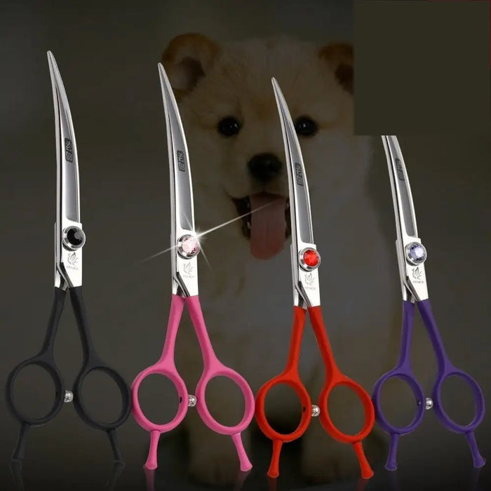 Professional 6.5 Inch Pet Scissors Dog Curved Grooming