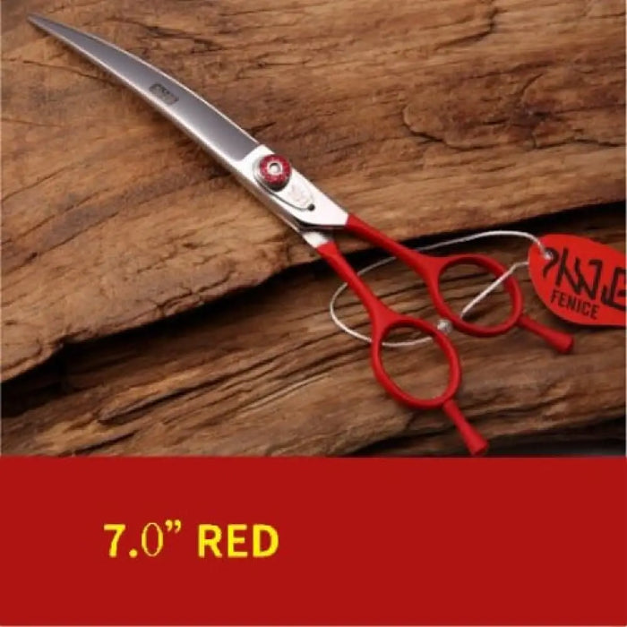 Professional 7.0 7.5 8.0 Inch Pet Curved Scissors In Dog