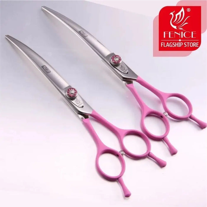 Professional 7.0 7.5 8.0 Inch Pet Curved Scissors In Dog