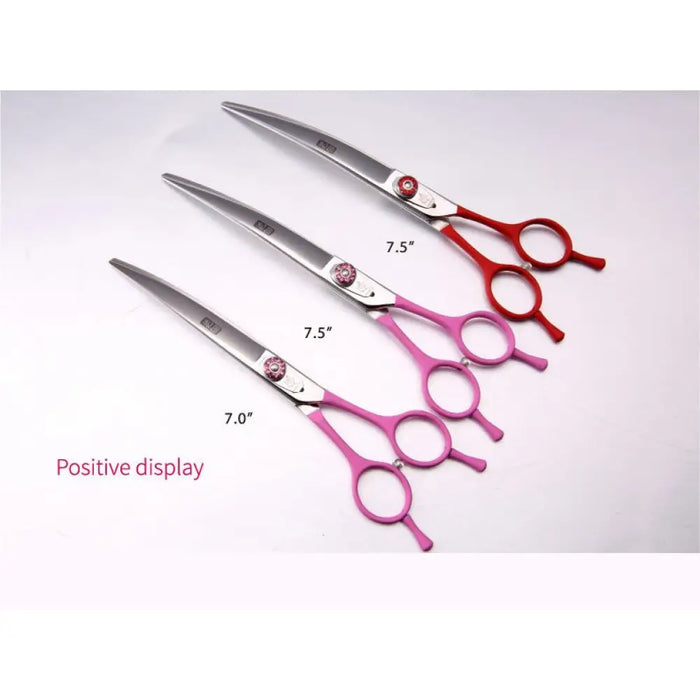 Professional 7.0 7.5 8.0 Inch Pet Curved Scissors In Dog