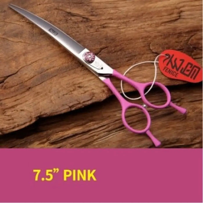 Professional 7.0 7.5 8.0 Inch Pet Curved Scissors In Dog