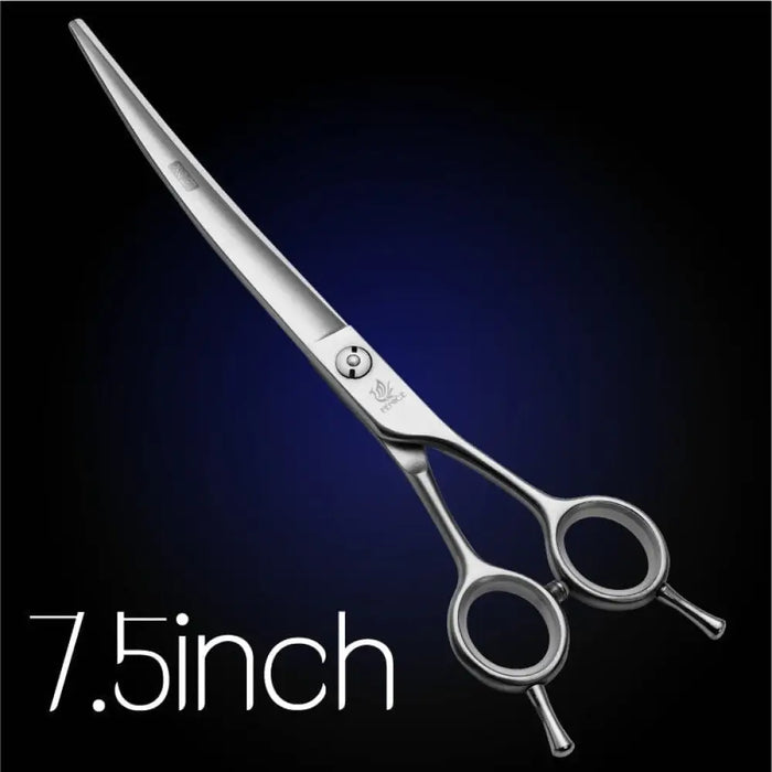 Professional 7 7.5 Inch Curved Dog Scissors Pet Trimming