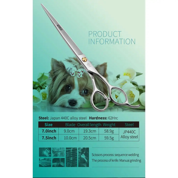 Professional 7.0 7.5 Inch Pet Grooming In Dog Hair Trimmers